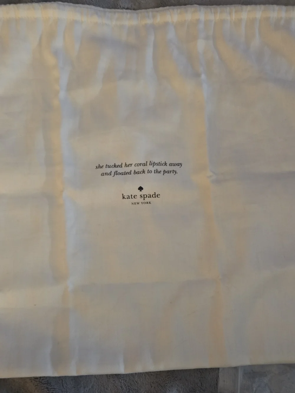 kate spade White Dust Bag with Printed Logo